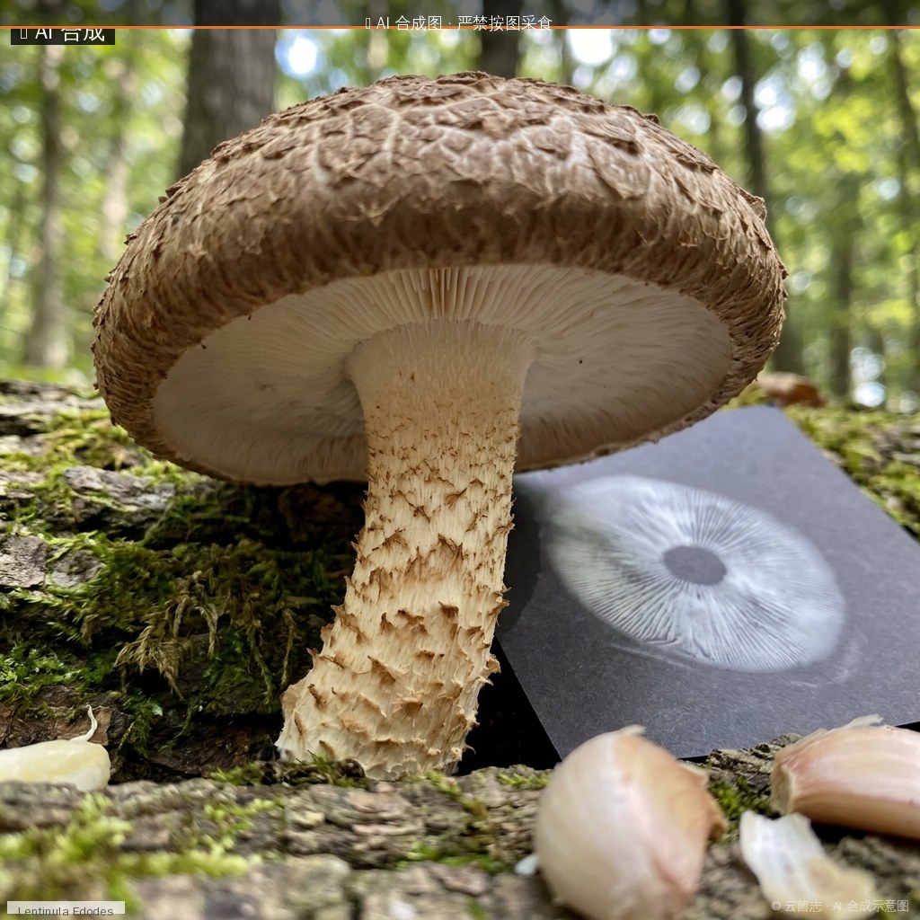 大白蘑(大白口蘑)(Tricholoma giganteum) AI 合成示意图 · 非真实图鉴