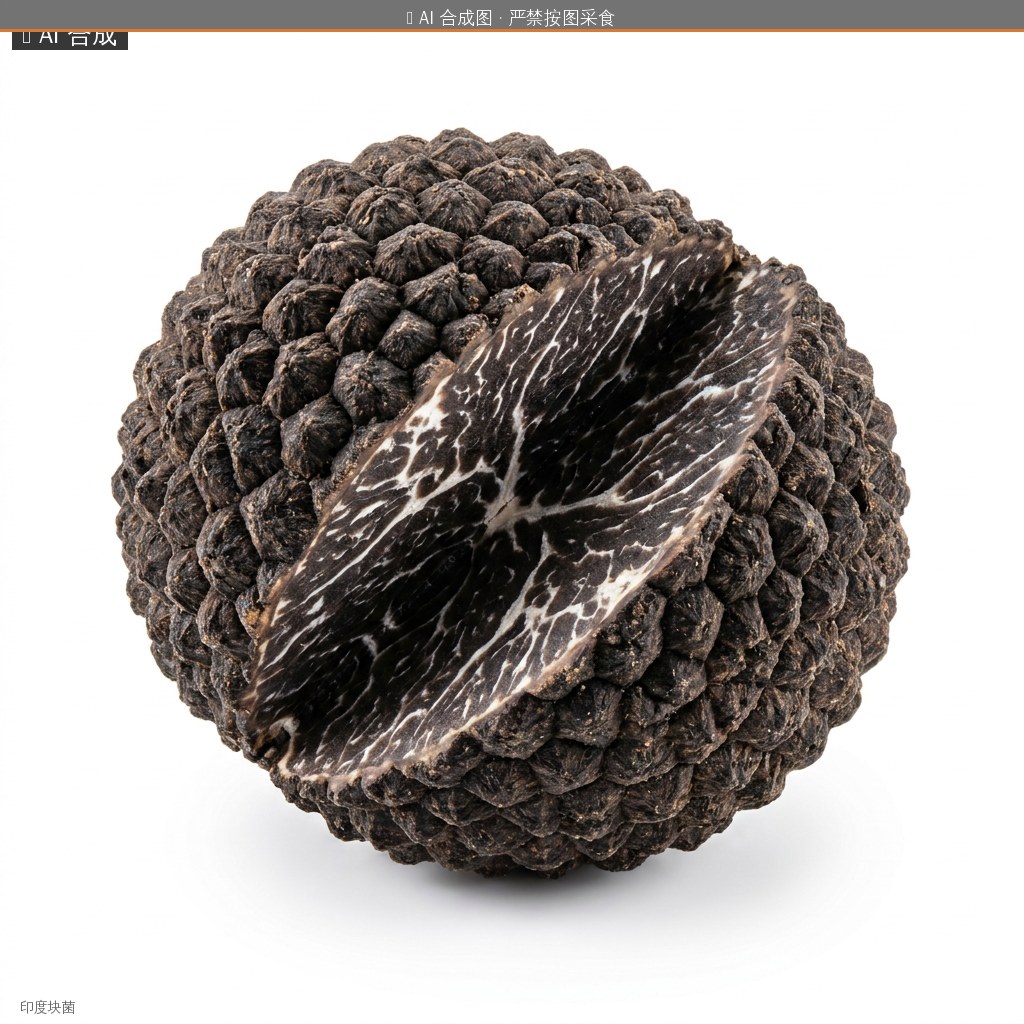 印度块菌(Tuber indicum) AI 合成示意图 · 非真实图鉴