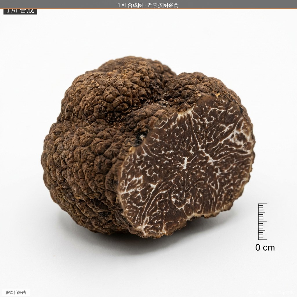 假凹陷块菌(Tuber pseudoexcavatum) AI 合成示意图 · 非真实图鉴